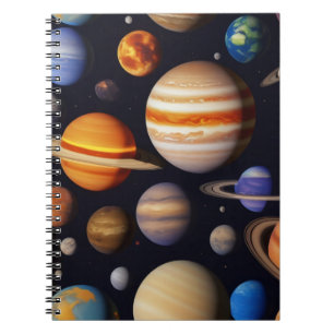 Cuaderno Patrón de planetas