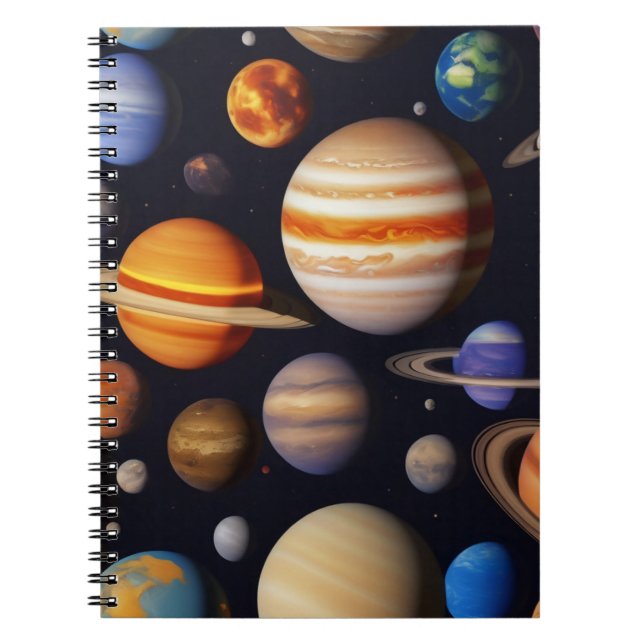 Cuaderno Patrón de planetas (Frente)
