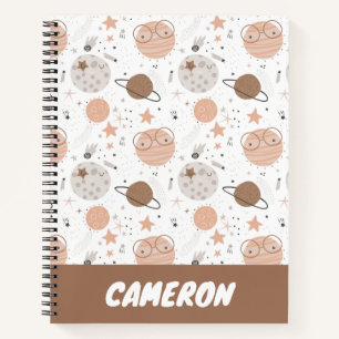 Cuaderno Patrón de planetas de Doodle Cuto
