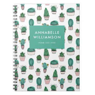 Cuaderno Patrón de planta de cactus cactáceas