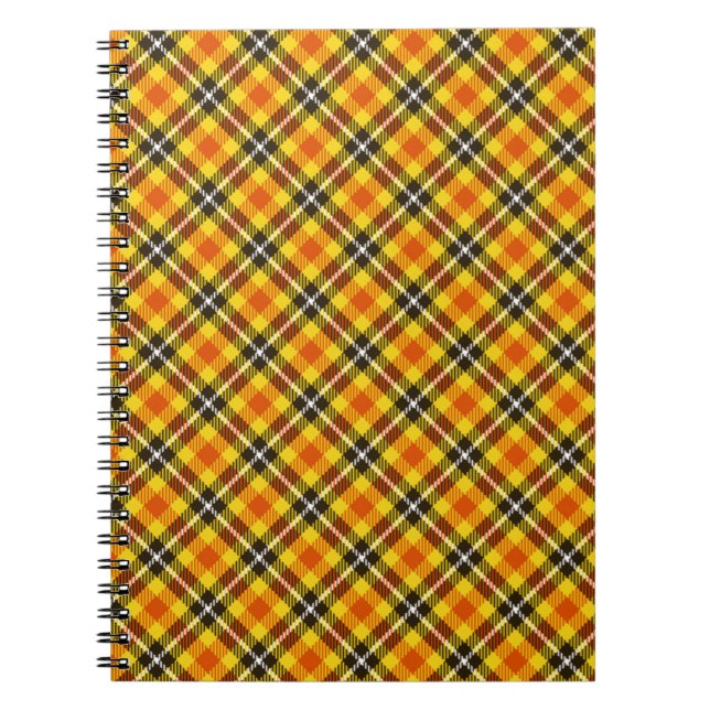 Cuaderno Patrón de plástico rojo negro amarillo-57577 (Frente)