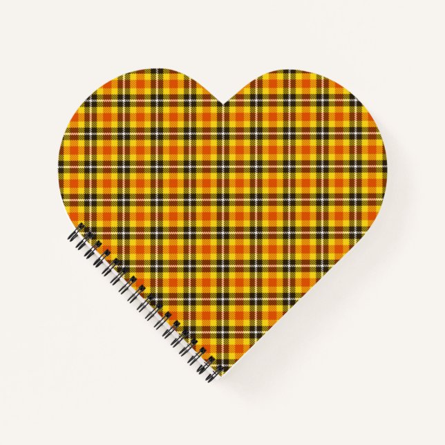 Cuaderno Patrón de plástico rojo negro amarillo-57577 (Anverso)