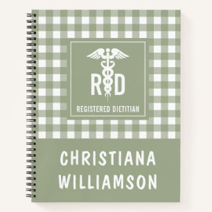 Cuaderno Patrón de platillos de dietista registrado de RD p