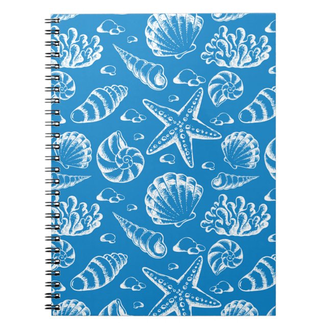 Cuaderno Patrón de playa azul (Frente)