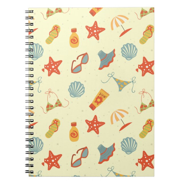 Cuaderno Patrón de playa de verano (Frente)