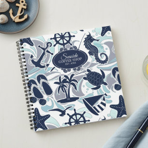 Cuaderno Patrón de Playa Náutica Azul Marino ID839