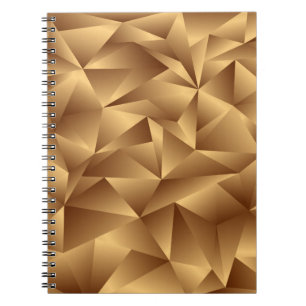 Cuaderno Patrón de polígono dorado de lujo