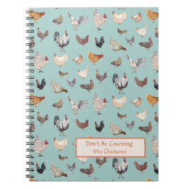 Cuaderno Patrón de pollo Feliz