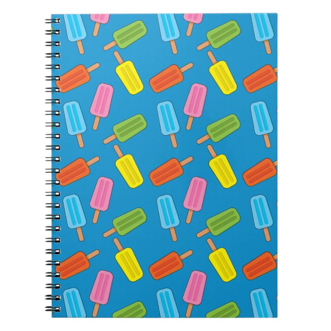 Cuaderno Patrón de Popsicles Coloridos (Frente)
