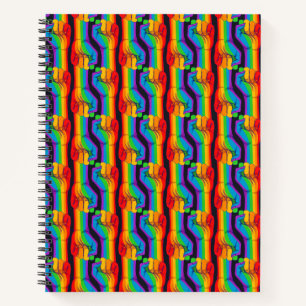 Cuaderno Patrón de puño arco iris