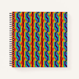 Cuaderno Patrón de puño arco iris