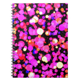 Cuaderno Patrón de punto de círculo rosado