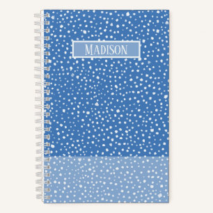 Cuaderno Patrón de punto de inflexión azul claro pintado