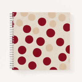 Cuaderno Patrón de punto rojo minimalista