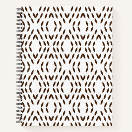 Cuaderno Patrón de puntos abstractos en blanco y negro
