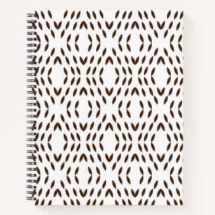 Cuaderno Patrón de puntos abstractos en blanco y negro