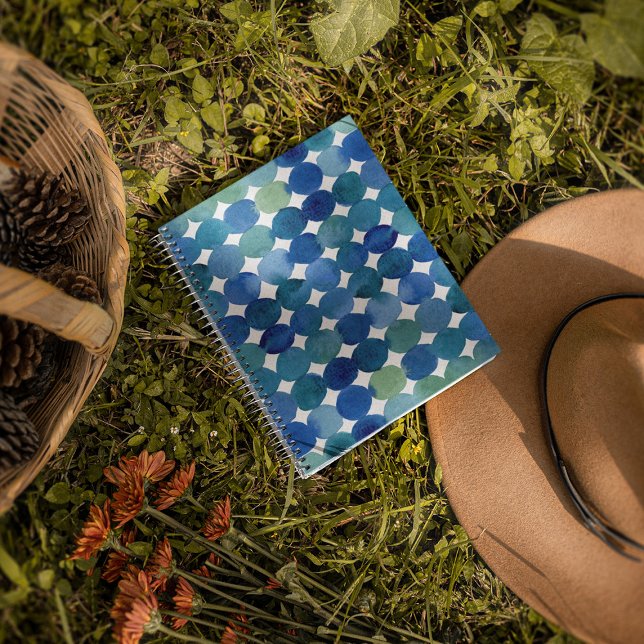 Cuaderno Patrón de puntos - azul y verde (Subido por el creador)