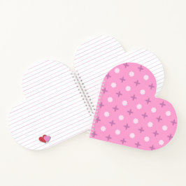 Cuaderno Patrón de puntos de pétalos de estrella rosa
