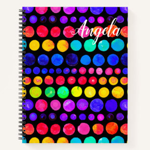 Cuaderno Patrón de puntos de pintura coloridos