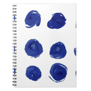 Cuaderno Patrón de puntos de polka impecables pintados a ma