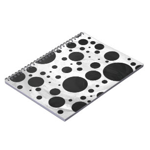 Cuaderno Patrón de puntos de polka negro de Kohl