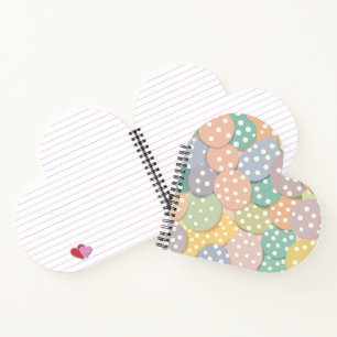 Cuaderno Patrón de puntos de polka sin soldadura en colores