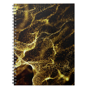Cuaderno patrón de puntos futuristas. Explosión de onda ret