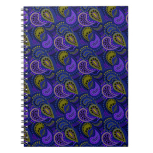 Cuaderno Patrón de puntos polka abstractos de pepinos turco