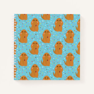 Cuaderno Patrón de puntos y estrellas azules de Snuffleupa