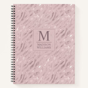 Cuaderno Patrón de purpurina dorada rosa pastel suave perso