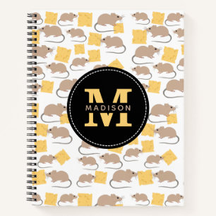 Cuaderno Patrón de queso de roedor de ratón lindo