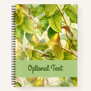 Cuaderno Patrón de ramas y peras del árbol de peras