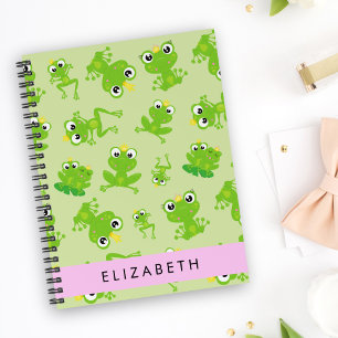 Cuaderno Patrón de rana, ranas verdes, príncipe de rana, tu