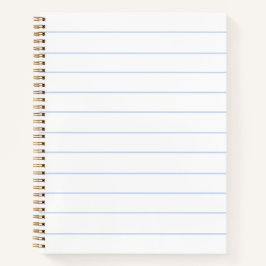 Cuaderno patrón de rayas azul y blanco claro minimalista