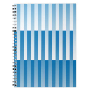 Cuaderno Patrón de rayas blancas y azules