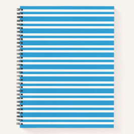 Cuaderno Patrón de rayas blancas y azules
