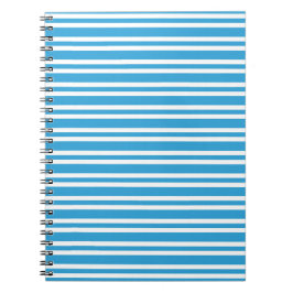 Cuaderno Patrón de rayas blancas y azules