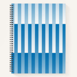 Cuaderno Patrón de rayas blancas y azules