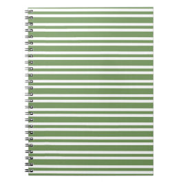 Cuaderno Patrón de rayas blancas y verdes