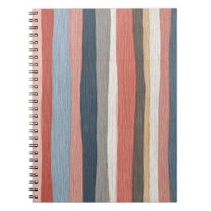 Cuaderno Patrón de rayas de acuarela vintage