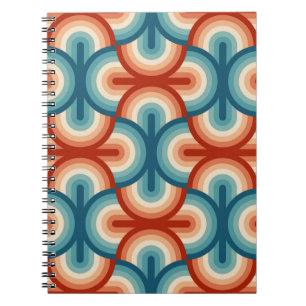 Cuaderno Patrón de rayas de arcoiris de ilustracion