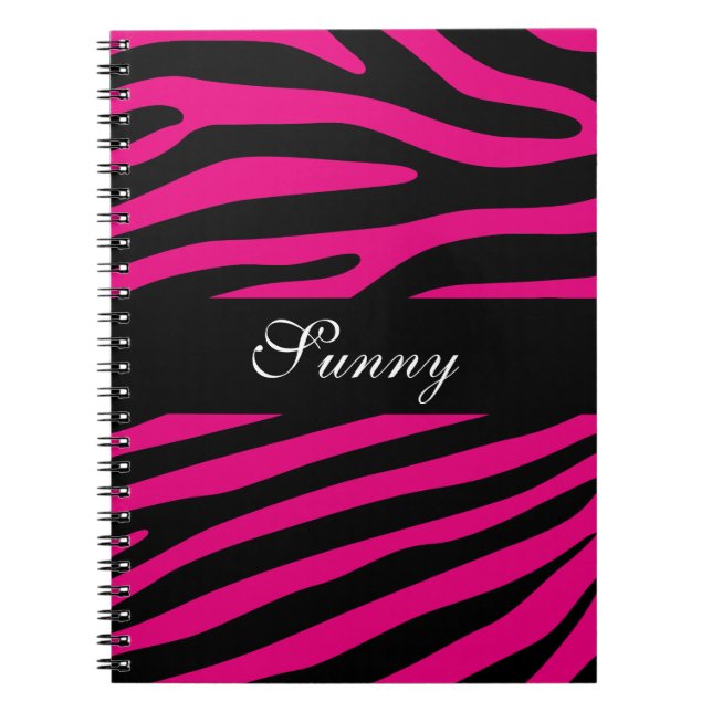 Cuaderno Patrón de rayas de cebra + tu fondo e ideas (Frente)