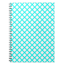 Cuaderno Patrón de rayas de diamante arlequín blanco verde