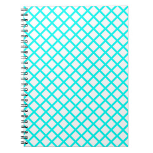 Cuaderno Patrón de rayas de diamante arlequín blanco verde
