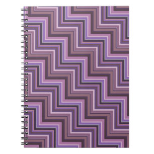 Cuaderno Patrón de rayas de malva