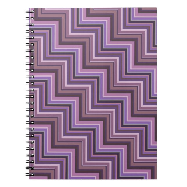 Cuaderno Patrón de rayas de malva (Frente)
