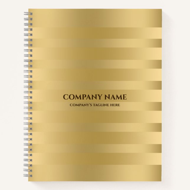 Cuaderno Patrón de rayas de oro (Anverso)