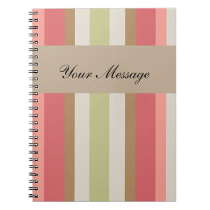 Cuaderno Patrón de rayas de paprika