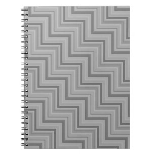 Cuaderno Patrón de rayas grises en las escaleras