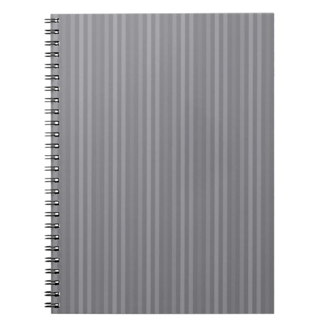 Cuaderno Patrón de rayas grises verticales (Frente)